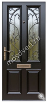 Красивая входная дверь с почтовой щелью в дом КДД-006 - купить от производителя Мосдвери Красивая входная дверь с почтовой щелью в дом КДД-006